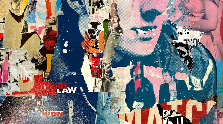 Original Abstract Pop Culture/Celebrity Collage by Peter Horvath