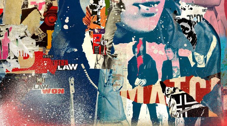 Original Abstract Pop Culture/Celebrity Collage by Peter Horvath