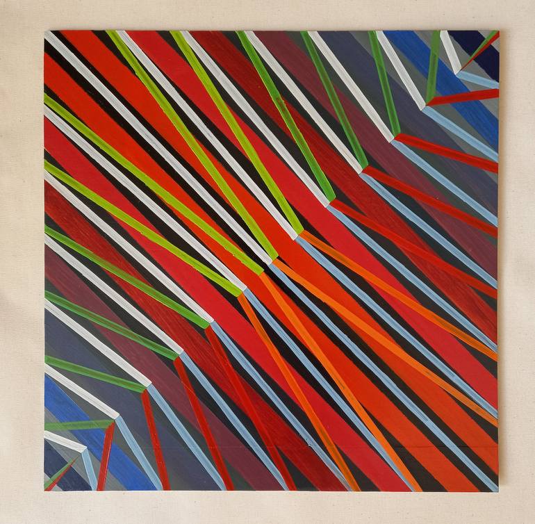 Original Geometric Abstract Painting by BEMGI Bernardo Mora