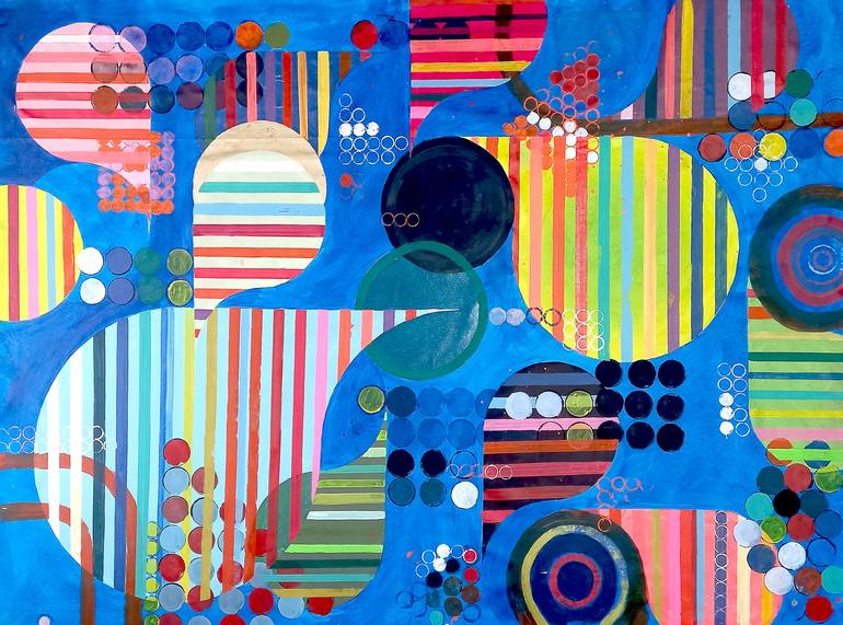 Print of Abstract Geometric Paintings by Bernardo Mora Bemgi