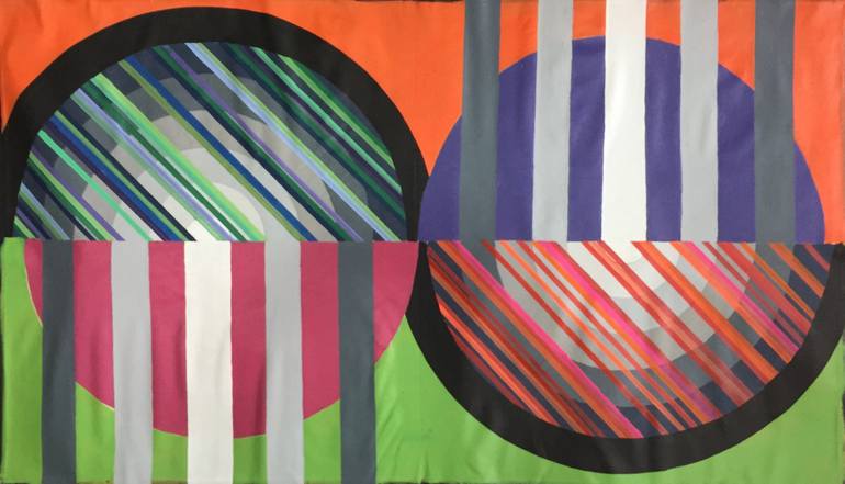 Print of Abstract Geometric Paintings by Bernardo Mora Bemgi