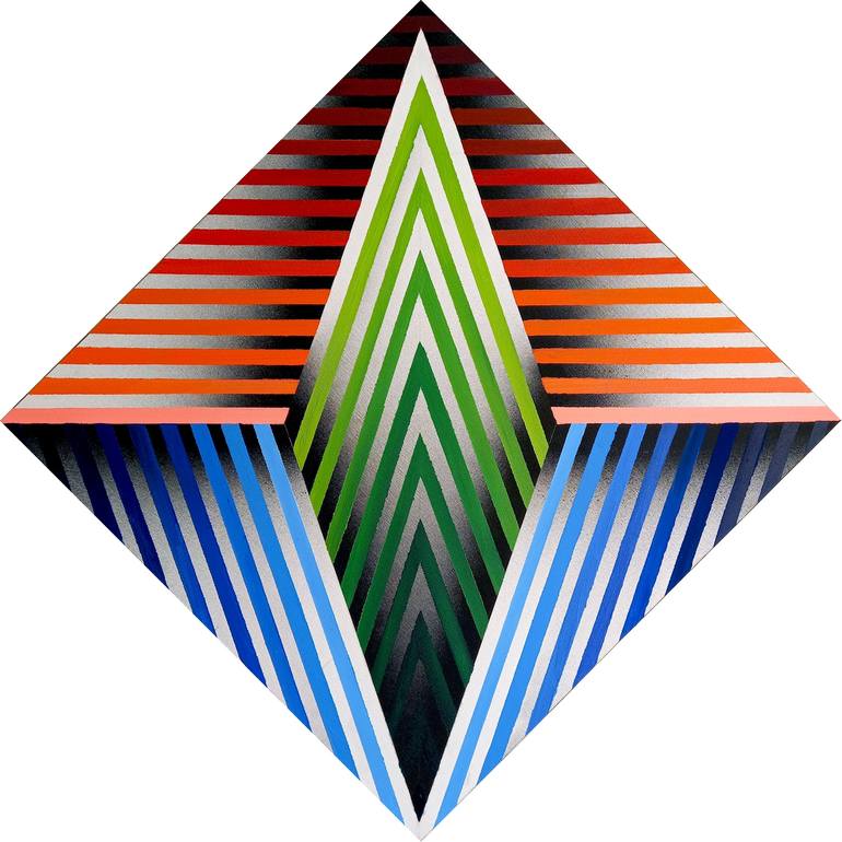 Original geometric Abstract Painting by BEMGI Bernardo Mora