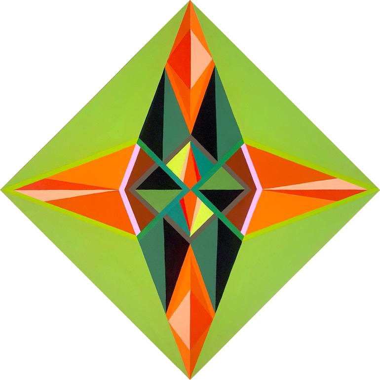 Original Geometric Abstract Painting by Bernardo Mora Bemgi