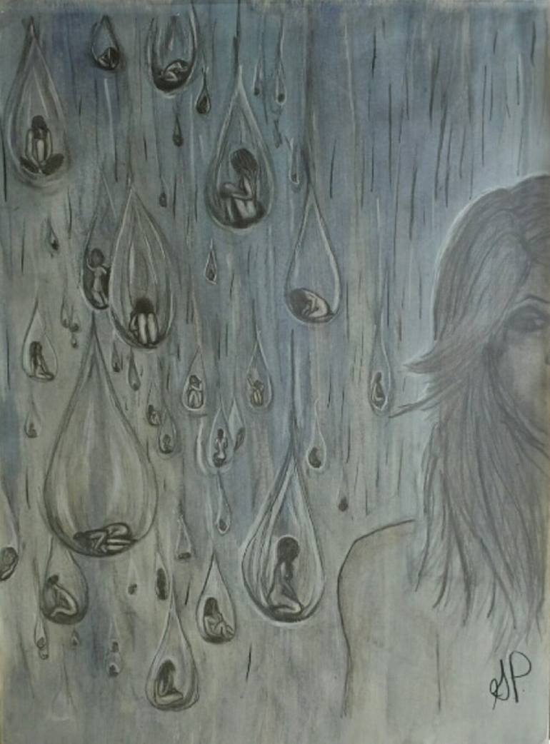 Precipitating Grief Drawing By Gisselle Pinares Saatchi Art
