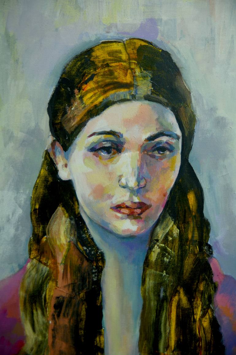 Original Art Deco Women Painting by Drozdova Mariia