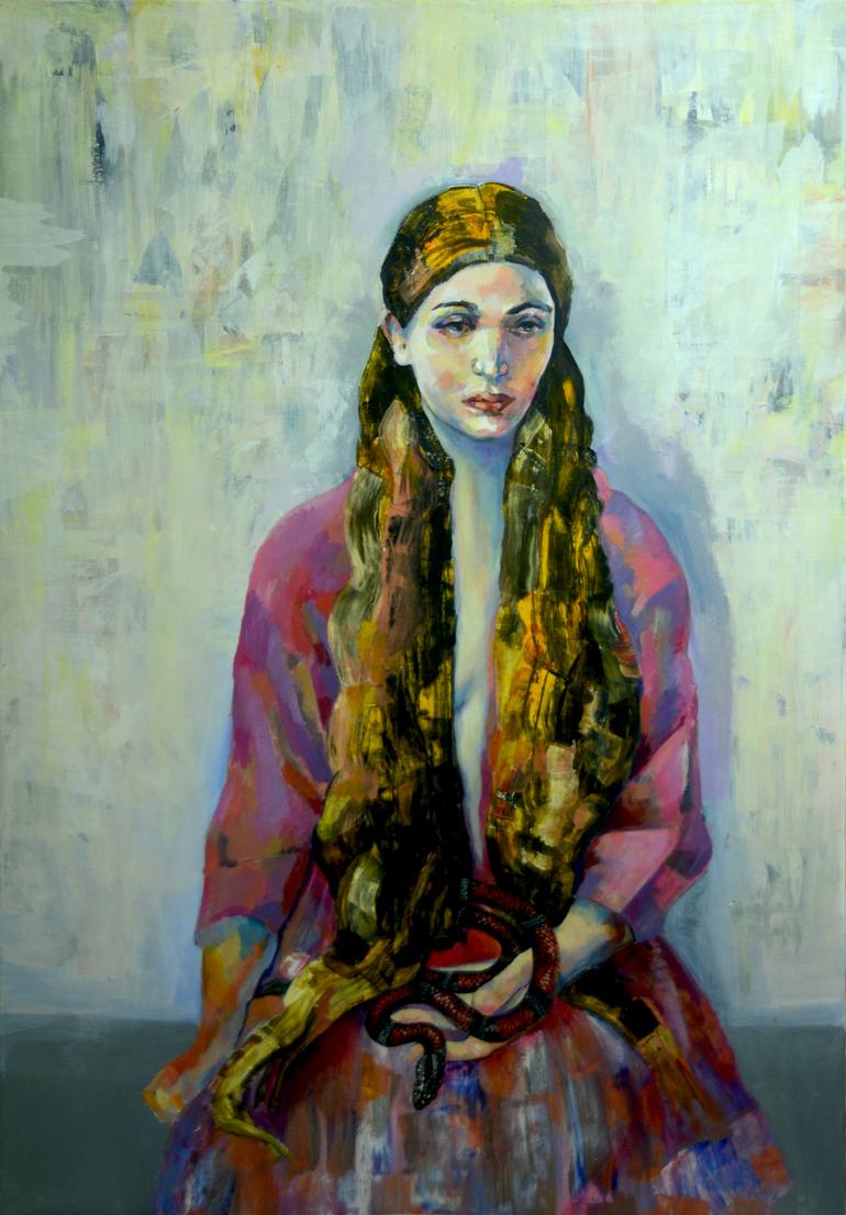 Original Art Deco Women Painting by Drozdova Mariia