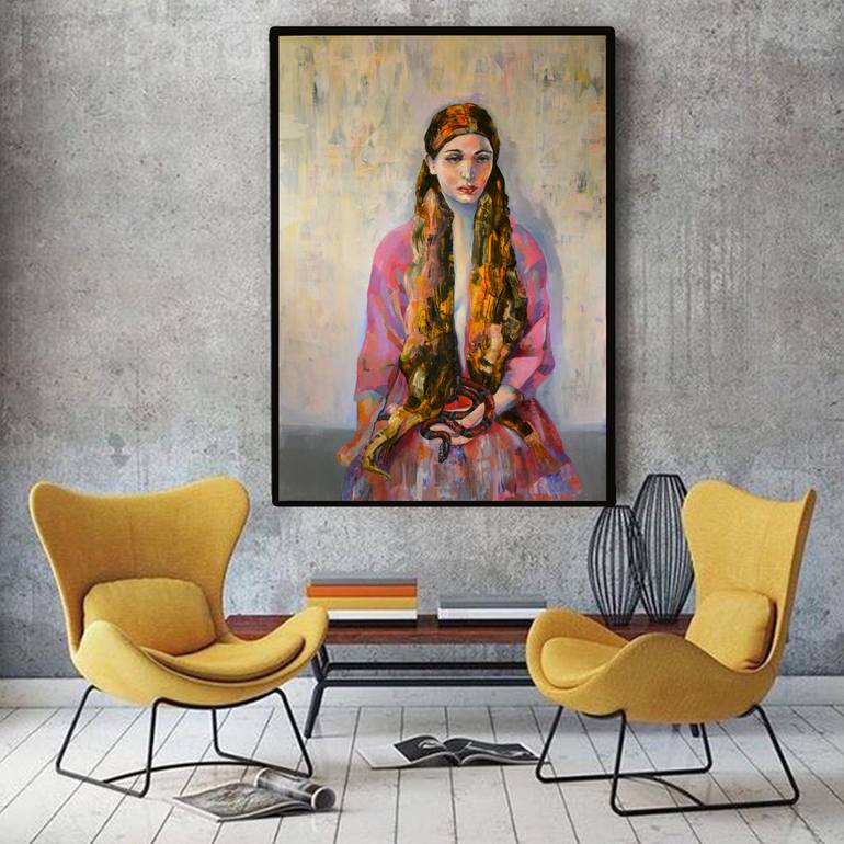 Original Art Deco Women Painting by Drozdova Mariia