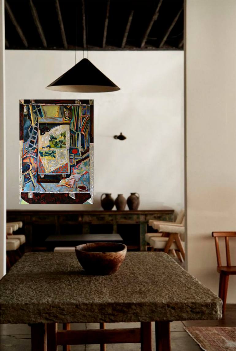 Original Cubism Still Life Painting by Drozdova Mariia