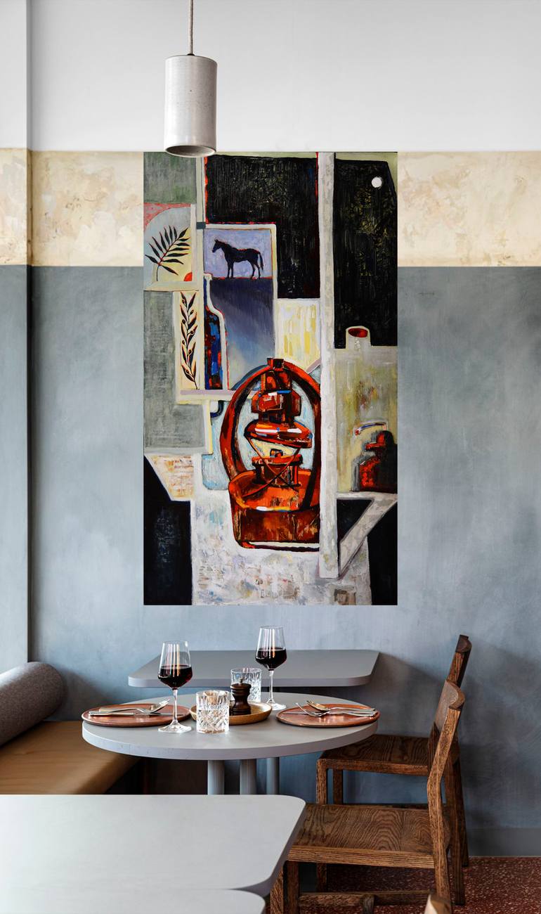 Original Cubism Still Life Painting by Drozdova Mariia