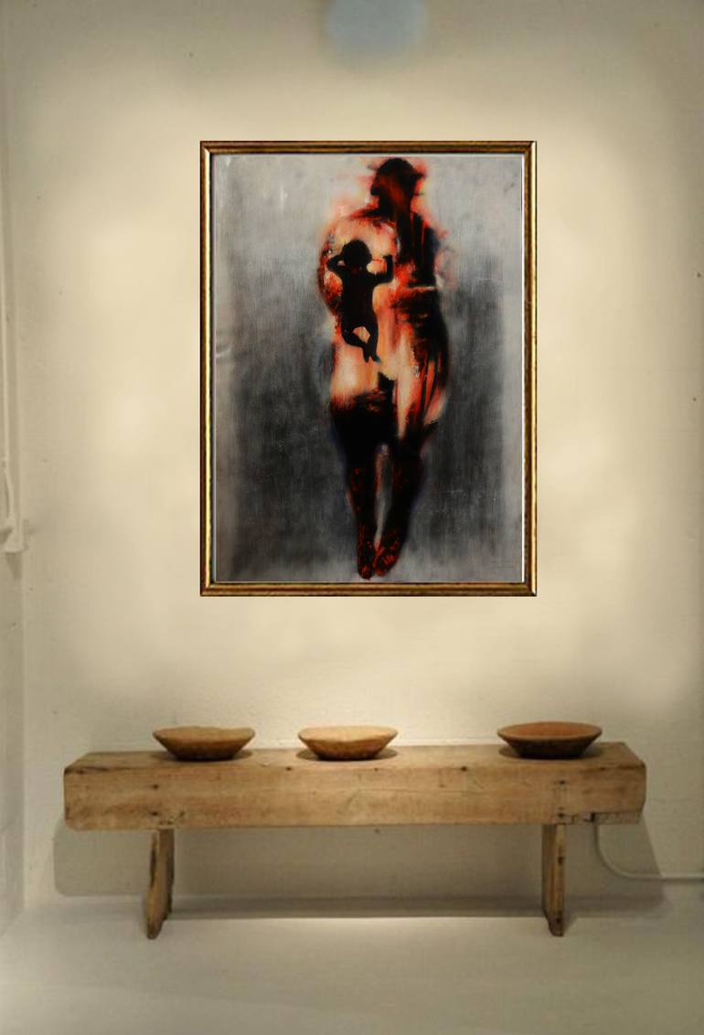 Original Abstract Expressionism Body Painting by Drozdova Mariia