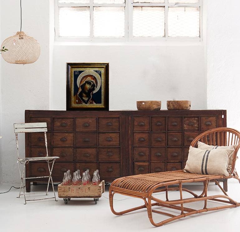 Original Art Deco Religion Painting by Drozdova Mariia