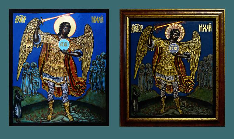 Original Art Deco Religion Painting by Drozdova Mariia