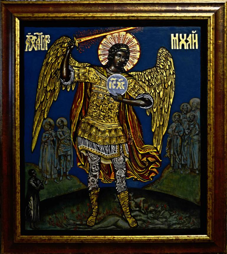 Original Art Deco Religion Painting by Drozdova Mariia