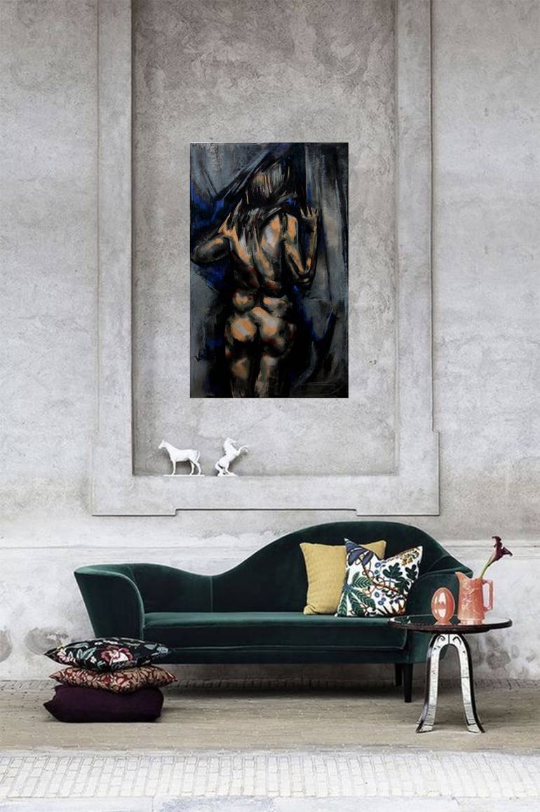 Original Impressionism Erotic Drawing by Drozdova Mariia