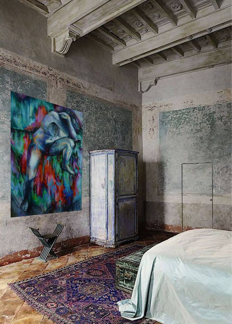 Original Expressionism Erotic Painting by Drozdova Mariia