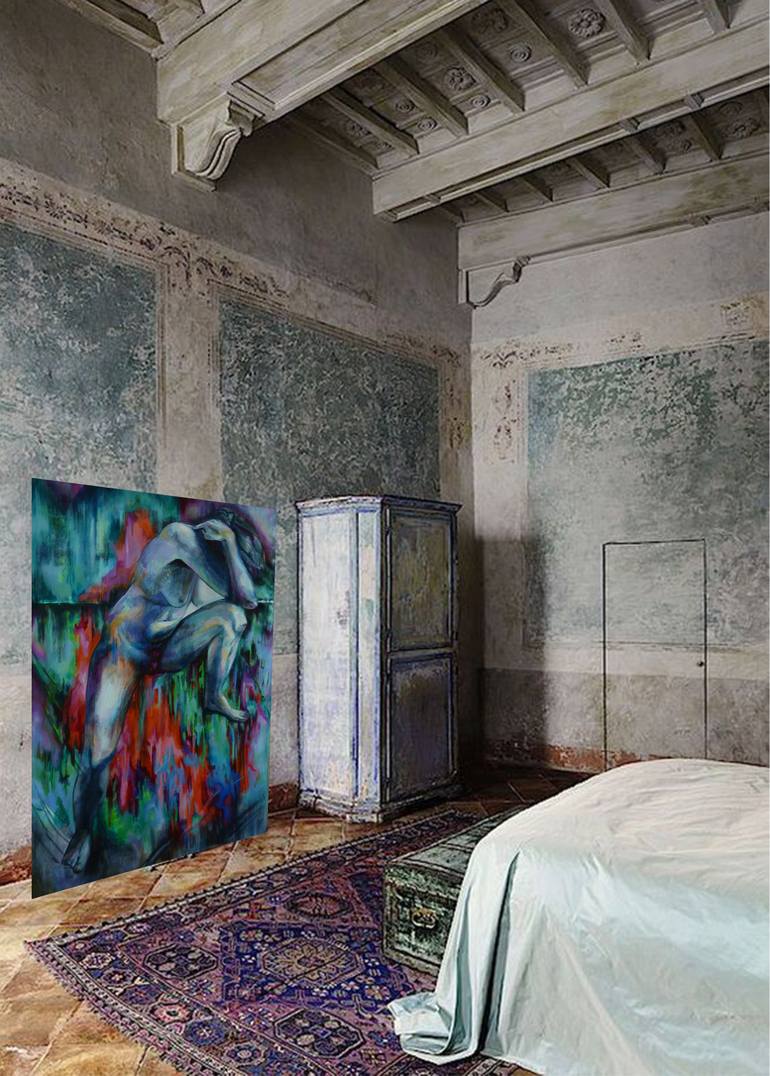 Original Expressionism Erotic Painting by Drozdova Mariia