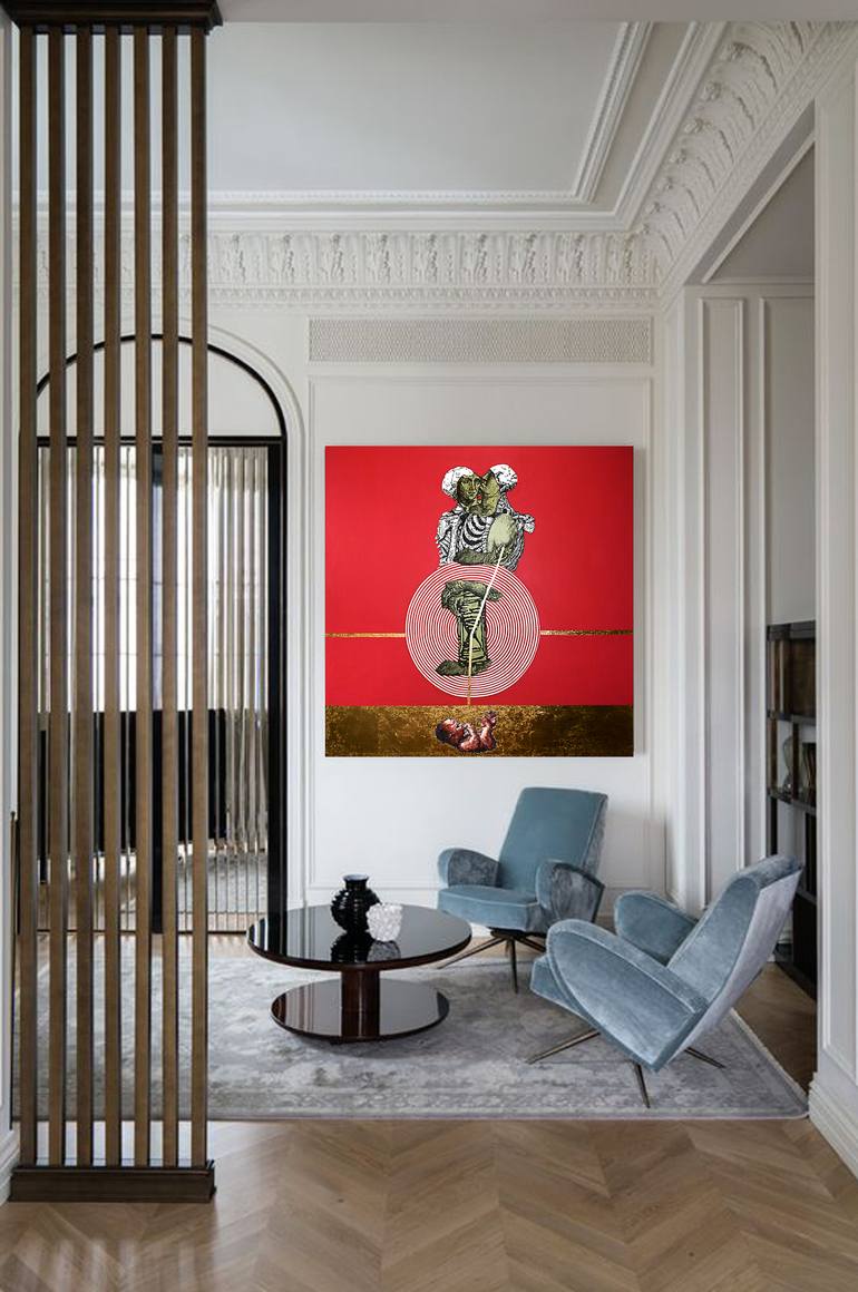 Original Art Deco Mortality Painting by Drozdova Mariia