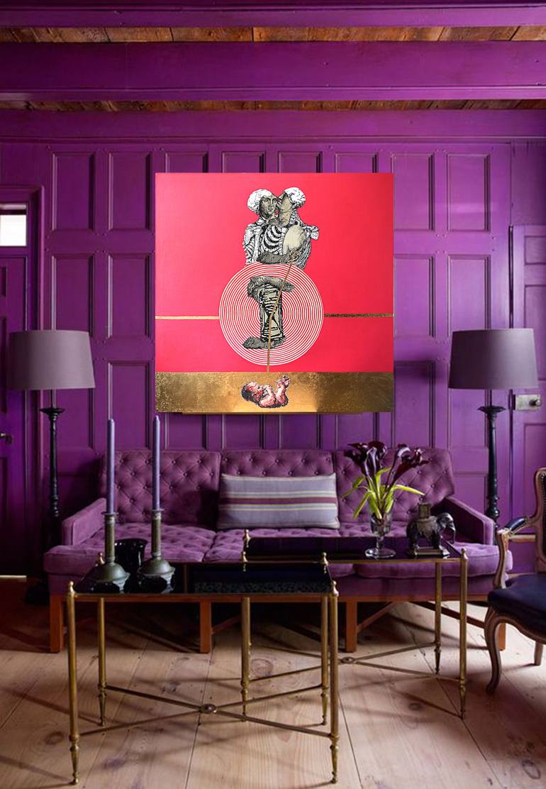 Original Art Deco Mortality Painting by Drozdova Mariia