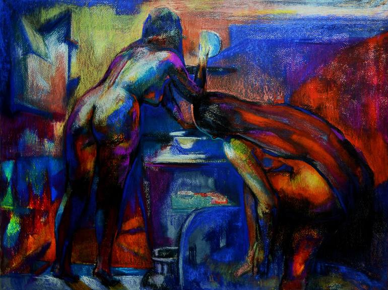 Original Figurative Nude Drawings by Drozdova Mariia
