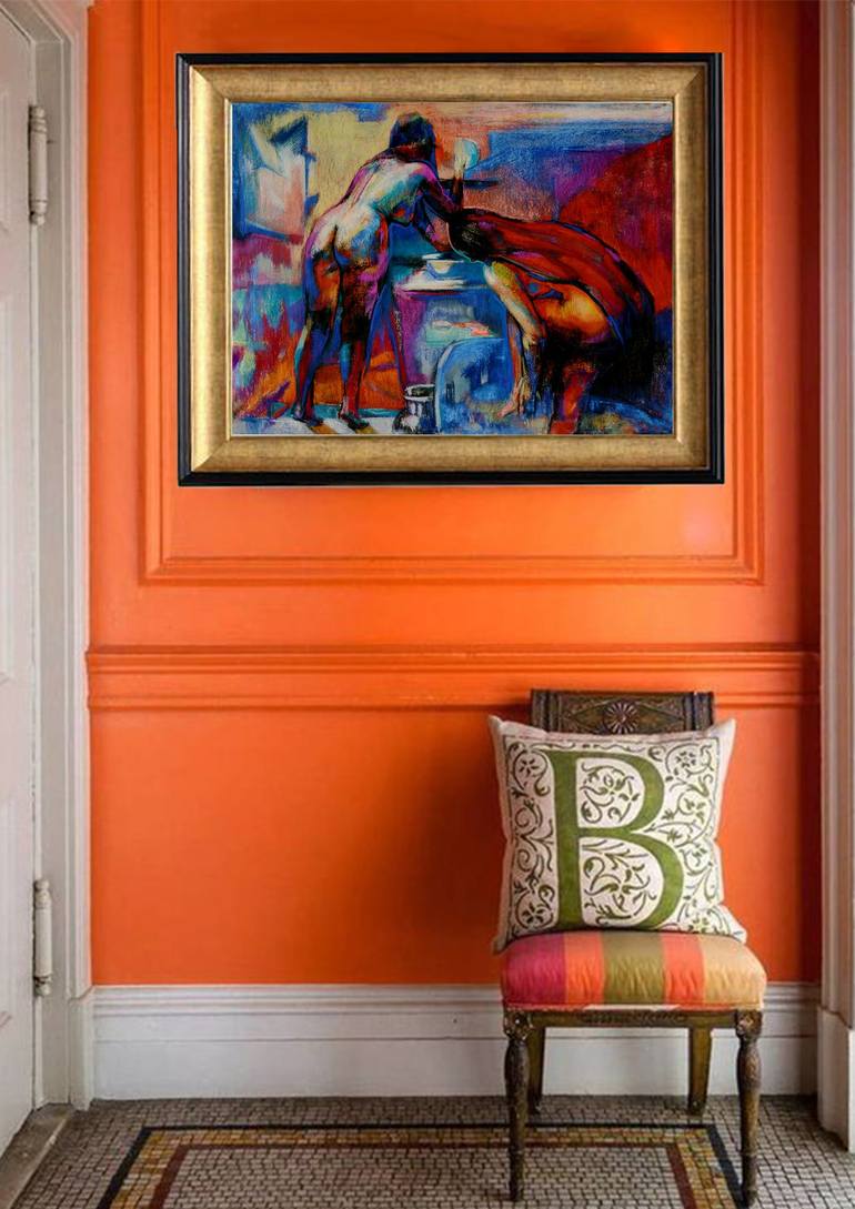 Original Figurative Nude Drawing by Drozdova Mariia