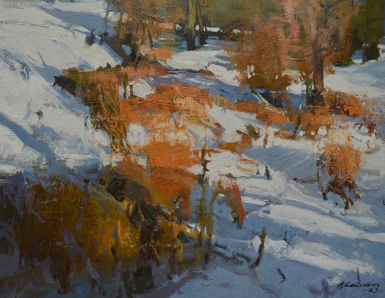 Original Fine Art Landscape Painting by Vytautas Laisonas