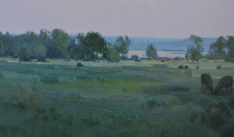 Original Fine Art Landscape Painting by Vytautas Laisonas