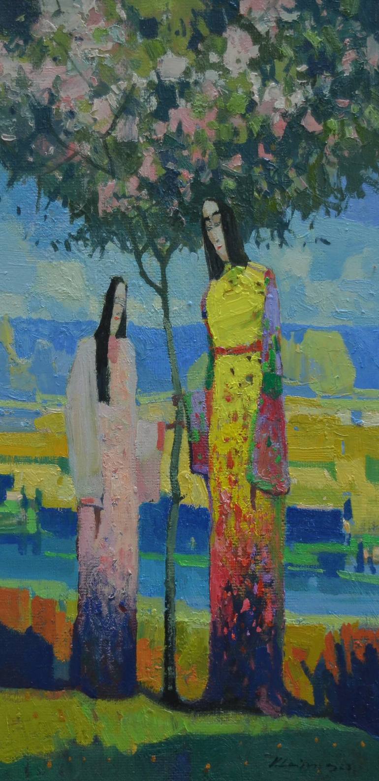 Original Figurative Family Painting by Vytautas Laisonas