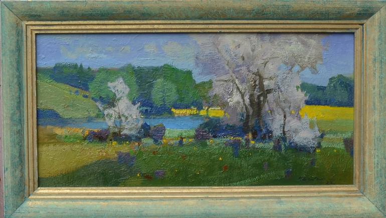 Original Fine Art Landscape Painting by Vytautas Laisonas