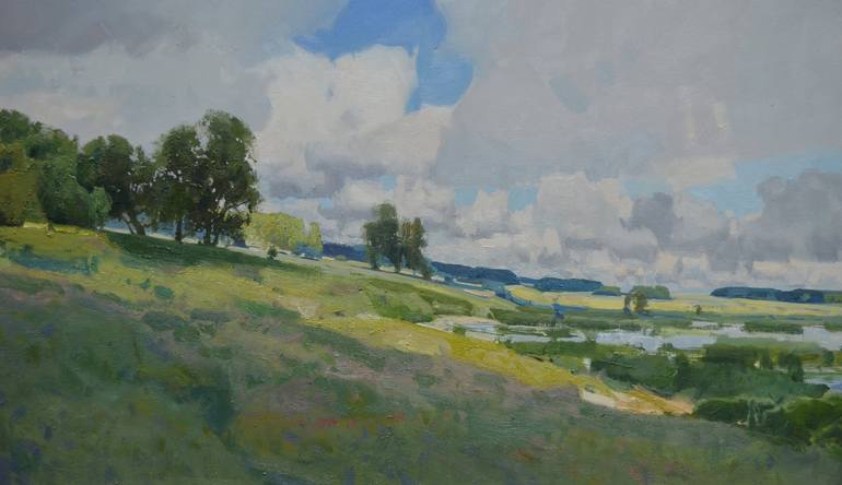 Original Fine Art Landscape Painting by Vytautas Laisonas