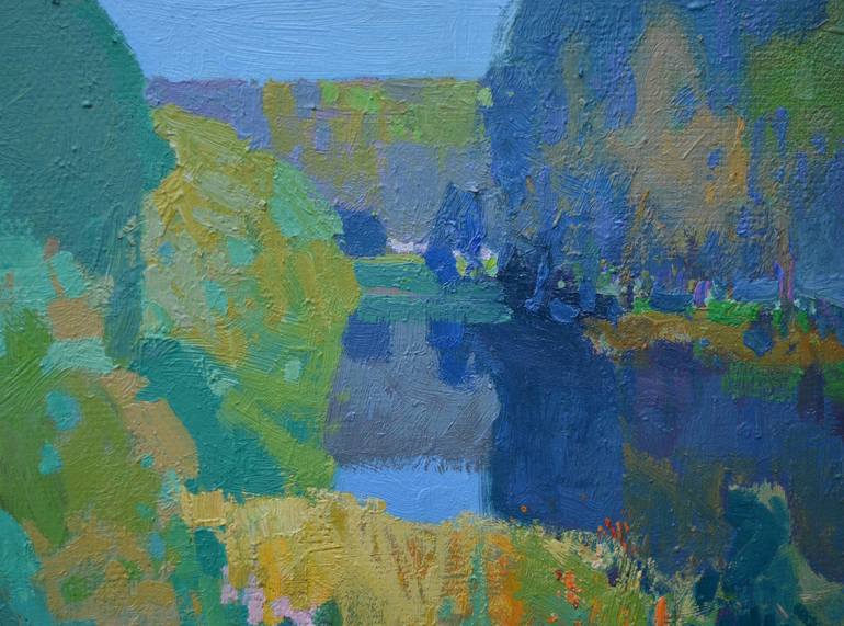 Original Abstract Landscape Painting by Vytautas Laisonas