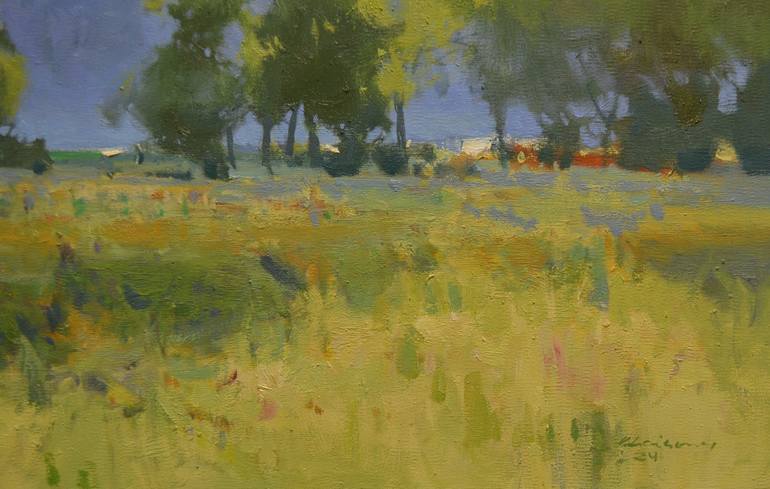 Original Impressionism Landscape Painting by Vytautas Laisonas