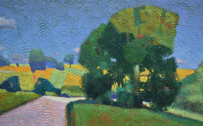 Original Impressionism Landscape Painting by Vytautas Laisonas