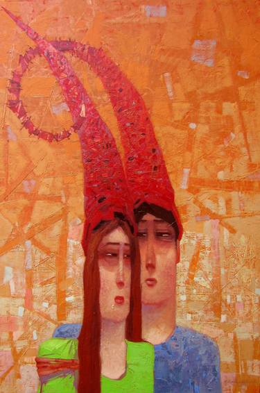 Print of Figurative Love Paintings by Vytautas Laisonas