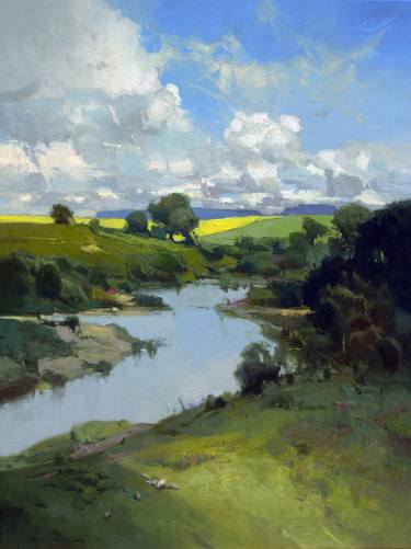 Print of Realism Landscape Paintings by Vytautas Laisonas