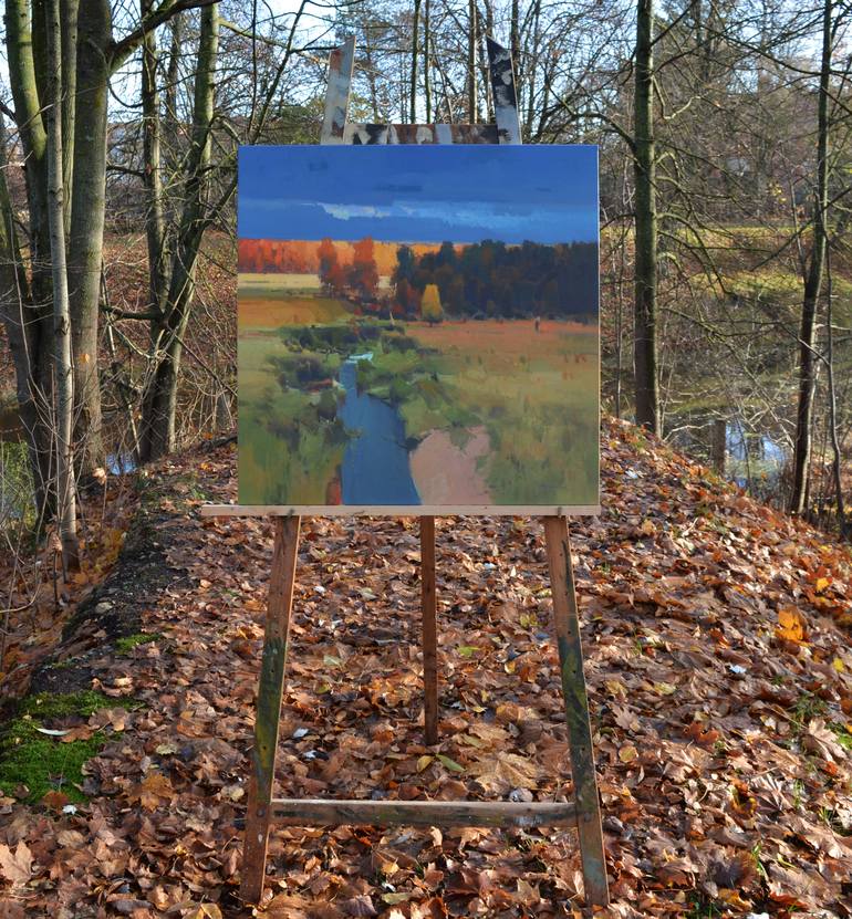 Original Impressionism Landscape Painting by Vytautas Laisonas