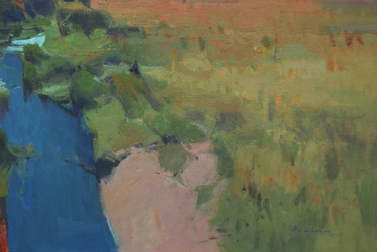 Original Impressionism Landscape Painting by Vytautas Laisonas