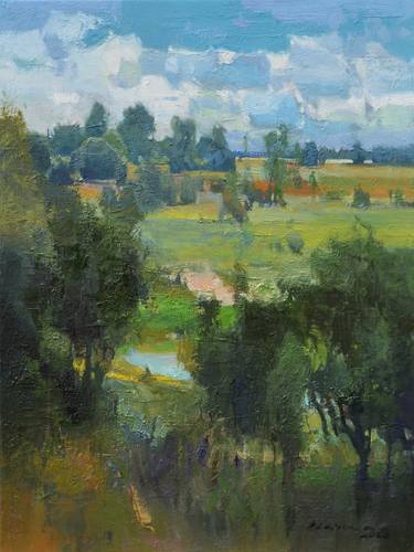 Original Fine Art Landscape Paintings by Vytautas Laisonas