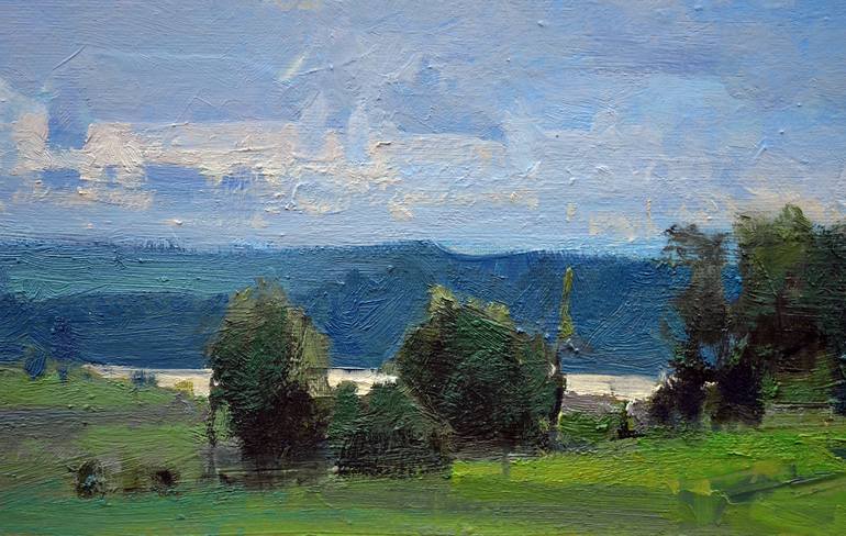 Original Fine Art Landscape Painting by Vytautas Laisonas