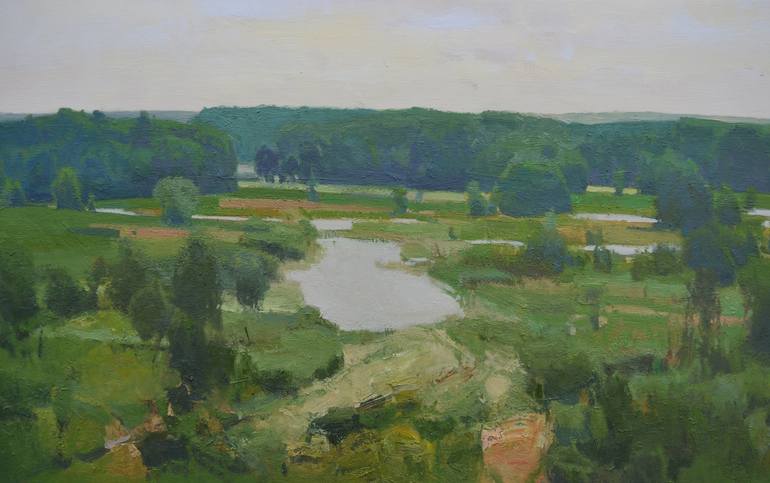 Original Fine Art Landscape Painting by Vytautas Laisonas