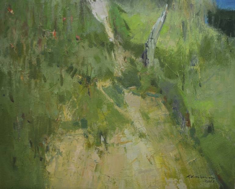 Original Impressionism Landscape Painting by Vytautas Laisonas