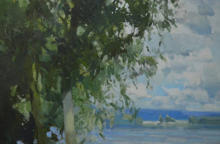 Original Impressionism Landscape Painting by Vytautas Laisonas