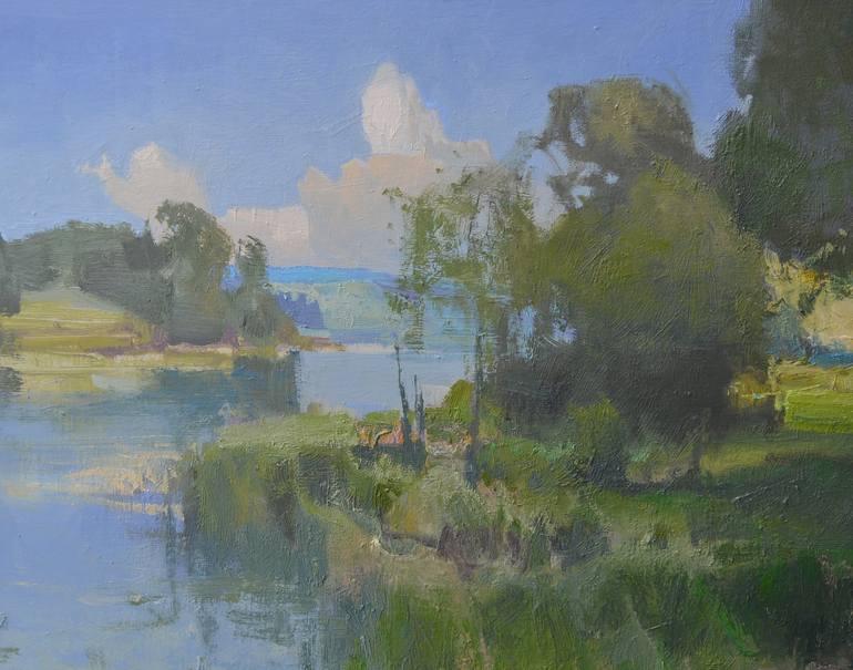 Original Fine Art Landscape Painting by Vytautas Laisonas