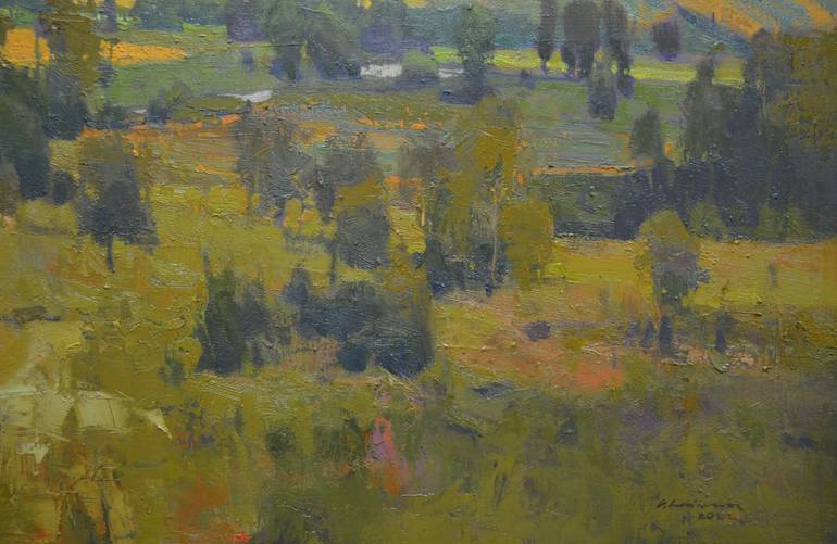 Original Impressionism Landscape Painting by Vytautas Laisonas