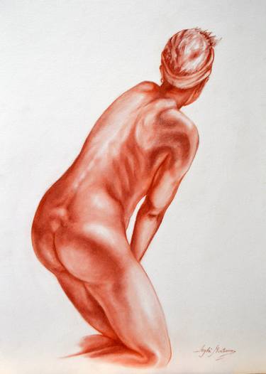 Original Figurative Body Drawings by Leyla Aysel Munteanu