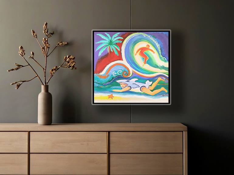 Original Contemporary Beach Painting by Aldo Guru