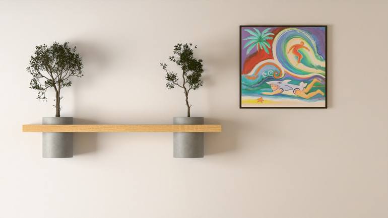 Original Contemporary Beach Painting by Aldo Guru