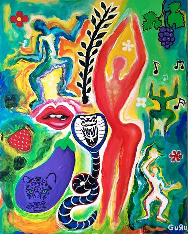 Original Contemporary Erotic Painting by Aldo Guru