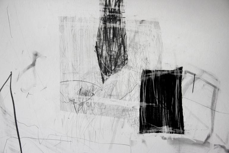 Original Abstract Still Life Drawing by Danuta Tojka