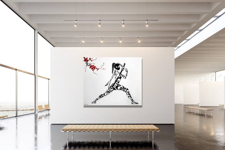 Original Conceptual Calligraphy Painting by Anastasia Nensy Fridman