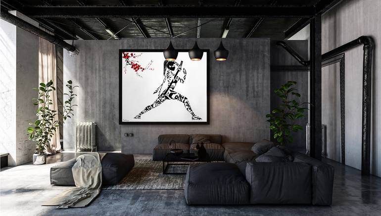 Original Conceptual Calligraphy Painting by Anastasia Nensy Fridman